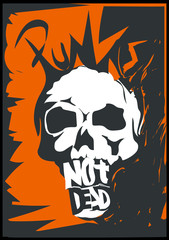 Punk rock skull design