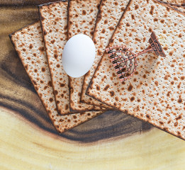 Traditional food for celebration of Jewish Passover, conceptual image