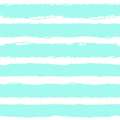 Blue paint brush lines background. Vector hand drawn seamless pattern