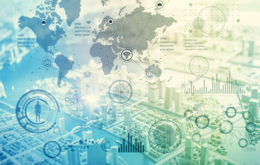 smart society concept. Smart City. Internet of Things.