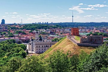 Tower and Lower Castle Vilnius in Lithuania