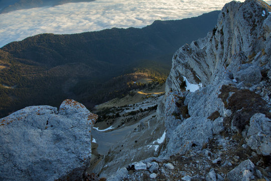 La cr&ecirc;te Saint-Eynard (Massif de Chartreuse)