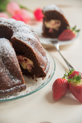 Schokoladen Erdbeer Kuchen