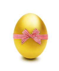 Gelbes Osterei mit Schleife