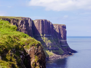 Kilt Rock coastline in Scotland on isle Skye