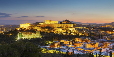 Acropolis in the city of Athens, Greece. 
