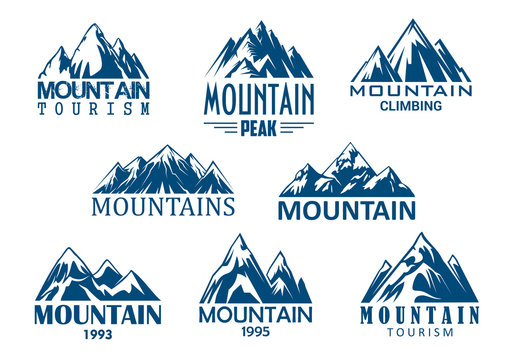 Mountain Peak Icon For Outdoor Adventure Design