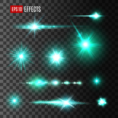 Glittering beam of star, light effects design