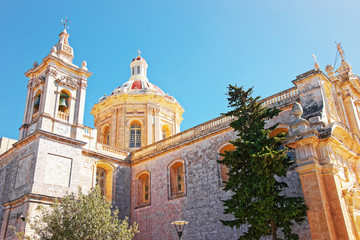 Fototapeta na wymiar Saint Paul Cathedral in Mdina on Malta