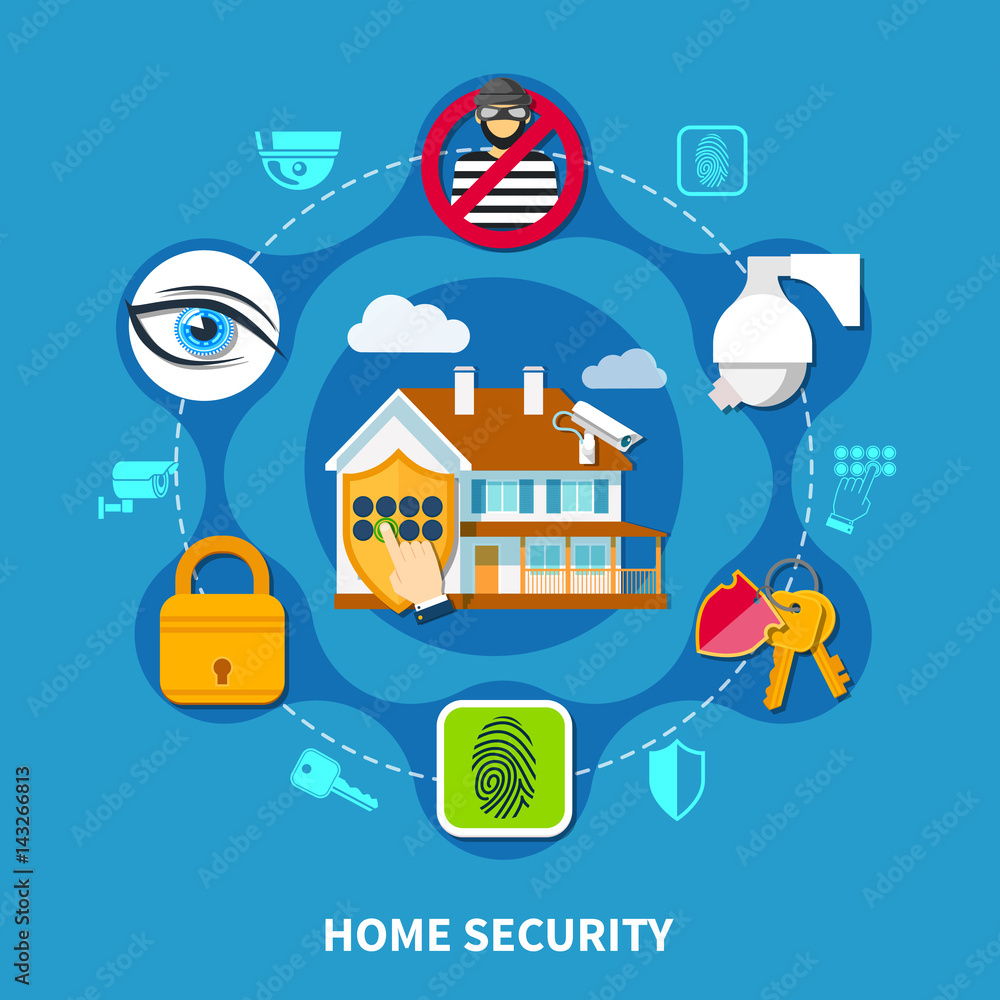 Sticker home security concept