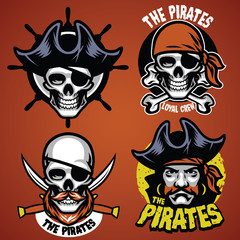 set of pirate badge
