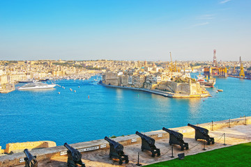Saluting Battery at Grand Harbor of Valletta Malta