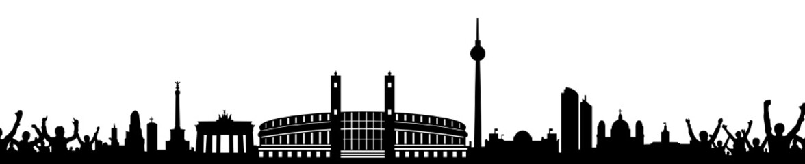 Skyline Berlin Stadion - obrazy, fototapety, plakaty