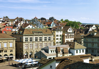 Fototapeta premium Limmatquai in Zurich city center