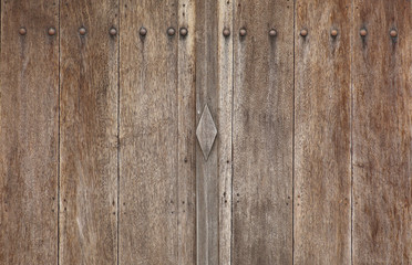 detail ancient wood doors