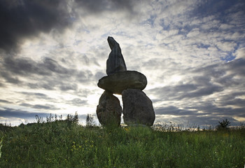 Sculptural of the stones near Lake Akmena. Lithuania