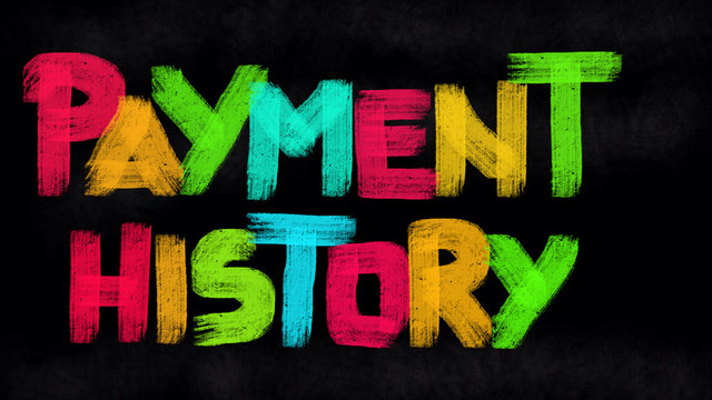Payment history Concept 