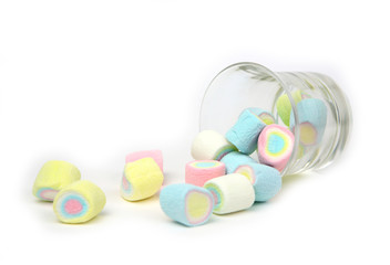 marshmallows in beautiful glass