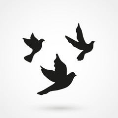 Bird crow icon. Simple illustration.