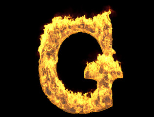 G made of flames