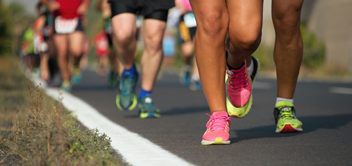Marathon running in the light of evening