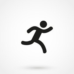 Running man. Icon Vector