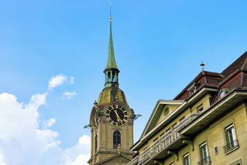 Fototapeta na wymiar Steeple of Holy Spirit Church in Bern