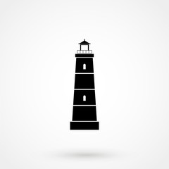 Lighthouse icon. Vector concept illustration for design.