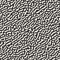 Vector Seamless Grunge Pattern. Black and White Organic Shapes. Messy Spots Texture.