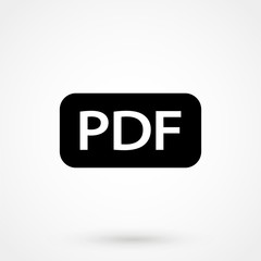 The PDF icon.File format symbol.Flat vector illustration,Eps10