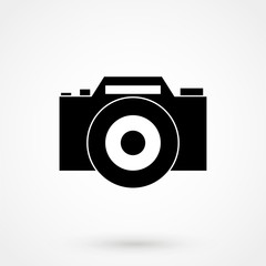 Camera Icon in trendy flat style isolated on grey background. Camera symbol