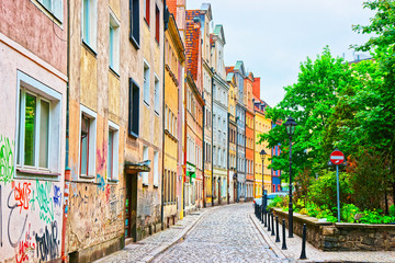 Obraz na płótnie Canvas Street in Old town of Wroclaw
