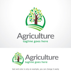 Agriculture Logo Template Design Vector, Emblem, Design Concept, Creative Symbol, Icon