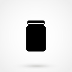 Jar icon isolated on white background. Vector art.