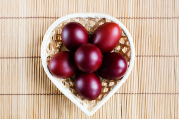 Easter eggs in the basket