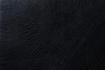 Black leather texture. Close up
