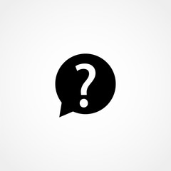 Question mark icon. Help symbol. FAQ flat sign on white background.