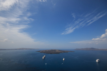 panorama sulla caldera da Fira - Santorini