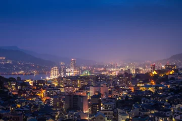 Fotobehang Nacht uitzicht op Nagasaki © TOMO