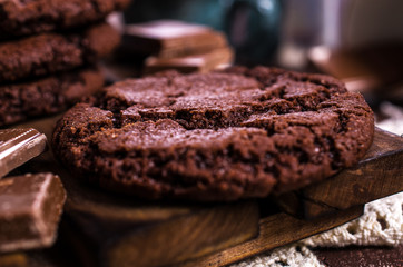 Round chocolate cookies