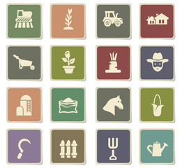agriculture icon set