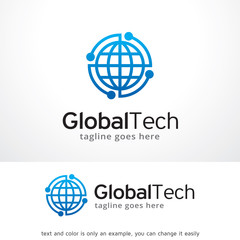 Global Tech Logo Template Design Vector, Emblem, Design Concept, Creative Symbol, Icon