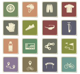 bicycle icon set