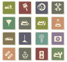 Fototapeta premium car shop icon set