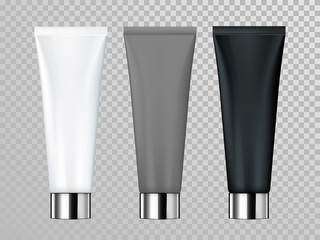 Cream or lotion tube isolated vector skin care cosmetic package template