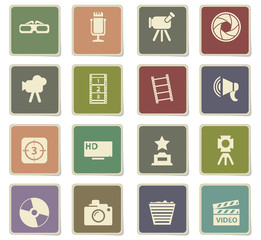 cinema icon set
