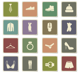 clothes icon set