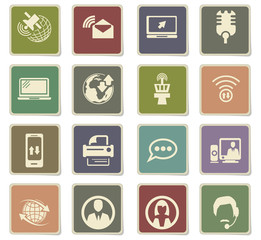 communication icon set