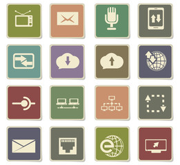 communication icon set