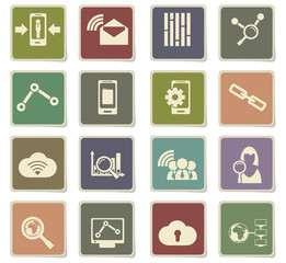 data analytic icon set